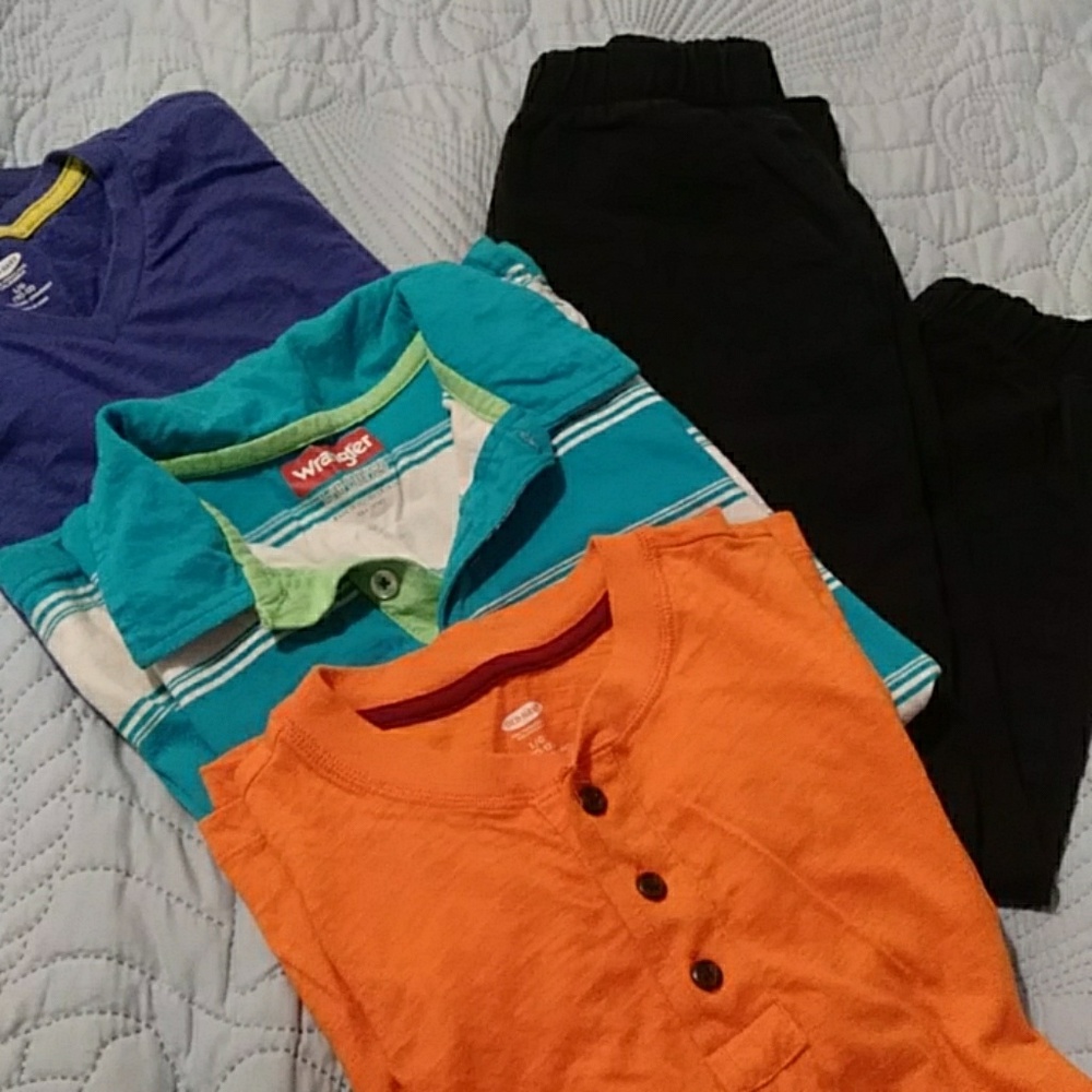 Boy Large Lot- 3 shirts 1 pair of pants. #Purple